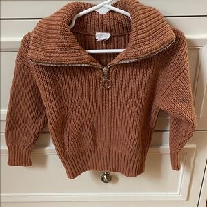 Cable Knit Quarter Zip Up